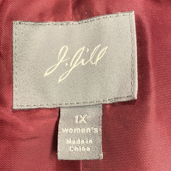 J.Jill 1x Vintage Style Swing Coat Plush Thick Crushed Velvet Pockets Black - Picture 10 of 11